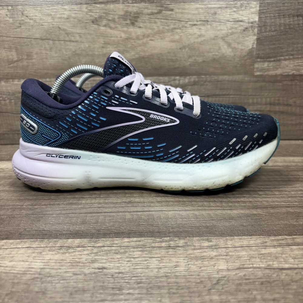 Brooks Glycerin 20 Blue Purple Womens US Size 8.5 1203691B499 Running Shoes